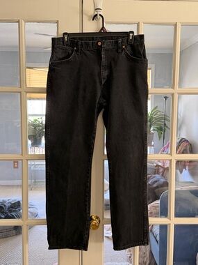 Wrangler Black Men's Straight Jeans 36x32